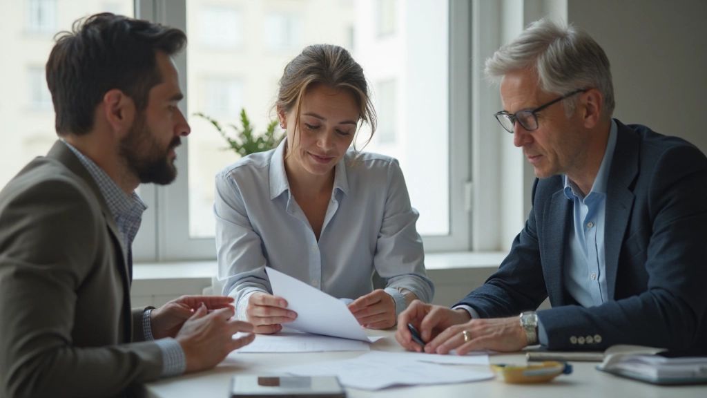 Команда специалистов по контент-маркетингу обсуждает стратегию распределения контента в офисе