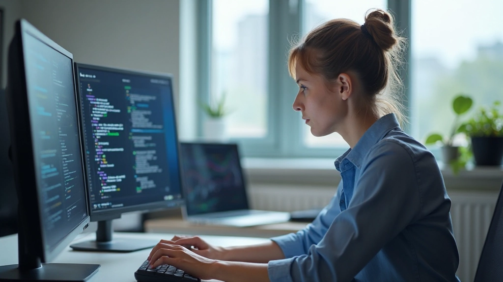 SEO специалист анализирует ключевые слова на компьютере