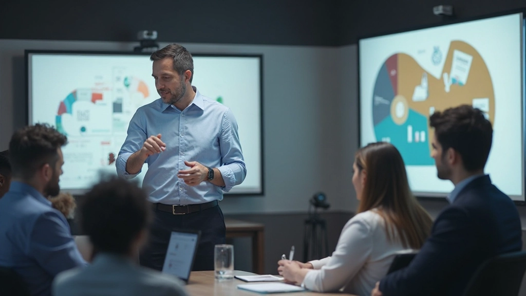 Маркетолог презентует результаты исследования аудитории команде